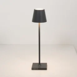 Zafferano Poldina micro Akkulampe, IP65 dunkelgrau