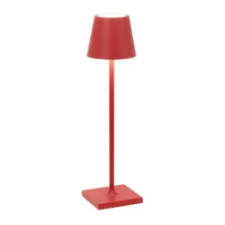 Zafferano Poldina micro Akkulampe IP65 rot