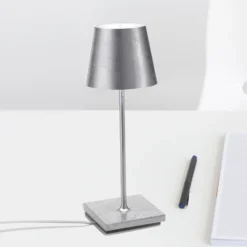 Zafferano Poldina mini Akkulampe innen silber