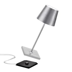 Zafferano Poldina mini Akkulampe innen silber