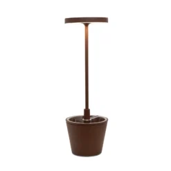 Zafferano Poldina Reverso Akku-Tischlampe corten