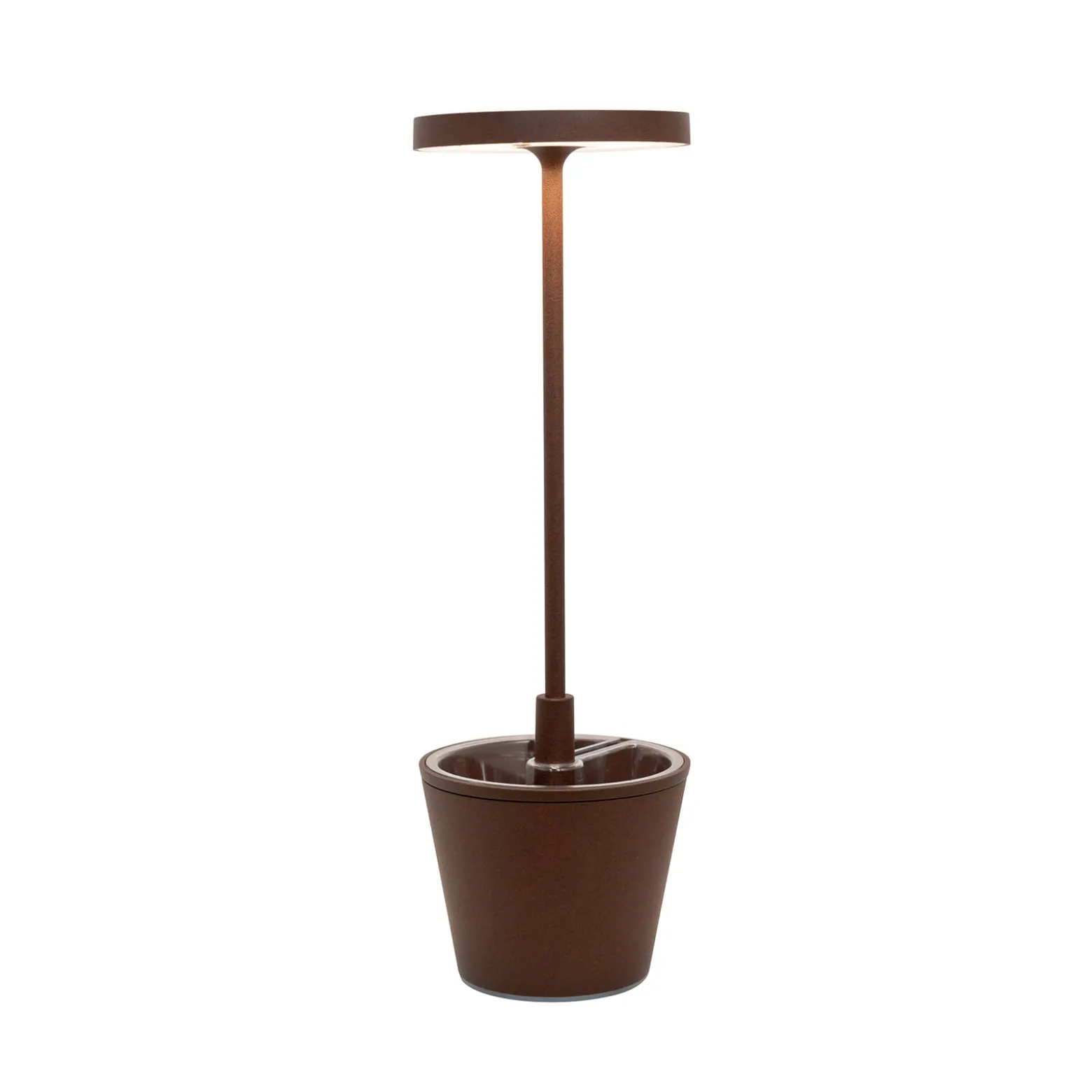 Zafferano Poldina Reverso Akku-Tischlampe corten