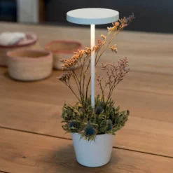 Zafferano Poldina Reverso Akku-Tischlampe weiß