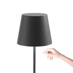 Zafferano Poldina XXL Akku-Stehlampe IP54 grau