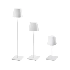 Zafferano Poldina XXL Akku-Stehlampe IP54 weiß
