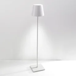 Zafferano Poldina XXL Akku-Stehlampe IP54 weiß