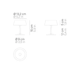 Zafferano Sister Light mini Akku-Tischlampe grün