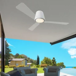 Zeitloser Deckenventilator Garbí mit LED-Licht